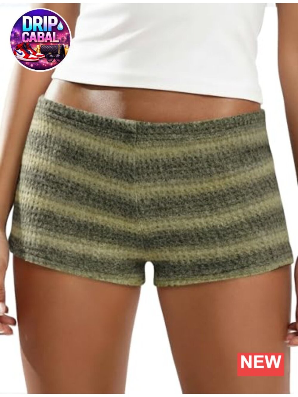 Womens Micro Mini Knit Low Rise Shorts Lounge Pajama Bottoms
